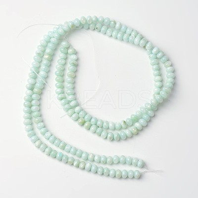 Dyed Natural Freshwater Shell Rondelle Bead Strands BSHE-O016-19B-1
