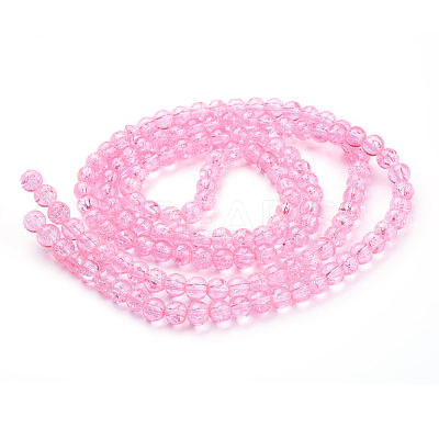 Crackle Glass Beads Strands X-CCG-Q001-6mm-02-1