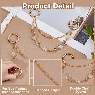 2Pcs Acrylic & Glass Beads Mobile Straps HJEW-FH00191-1