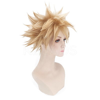 Short Blonde Wavy Cosplay Party Wigs OHAR-I015-03-1