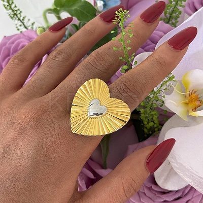 304 Stainless Steel Cuff Open Rings LS-RJEW-P180-01A-1