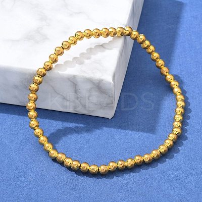 Brass Beaded Stretch Bracelets for Men Women BJEW-G736-04G-1