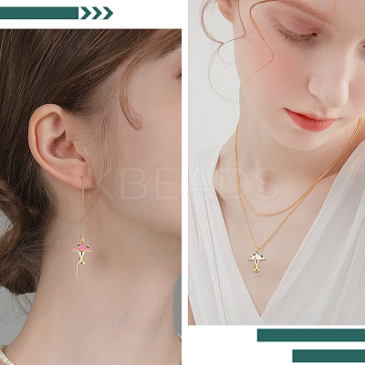 10Pcs 2 Colors Autumn Theme Rack Plating Brass Micro Pave Colorful Cubic Zirconia Pendants KK-BBC0017-99-1