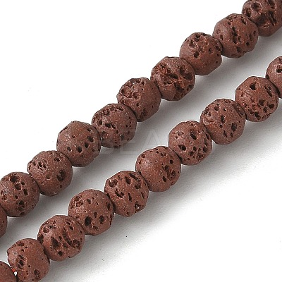 Synthetic Lava Rock Dyed Beads Strands G-H311-08D-06-1