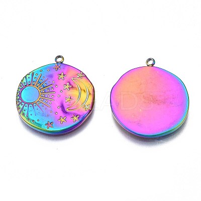 Ion Plating(IP) ainbow Color 304 Stainless Steel Pendants STAS-S119-098-1