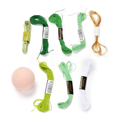 DIY Embroidery Temari Ball Keychain Kits DIY-I064-A05-1