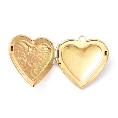 Ion Plating(IP) 304 Stainless Steel Locket Pendants STAS-P291-06G-1
