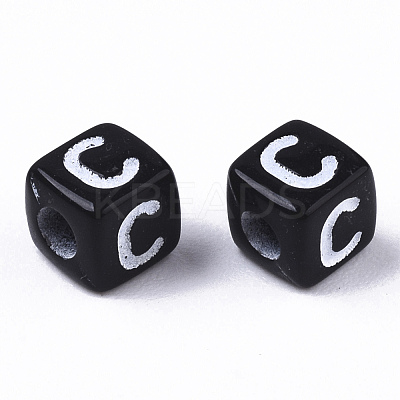 Opaque Acrylic Beads SACR-N002-01C-1-1