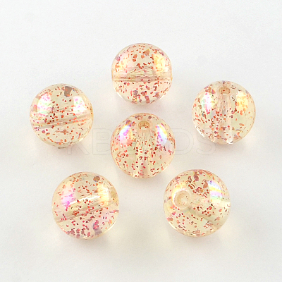 Round AB Color Transparent Acrylic Beads X-TACR-D005-10mm-M-1