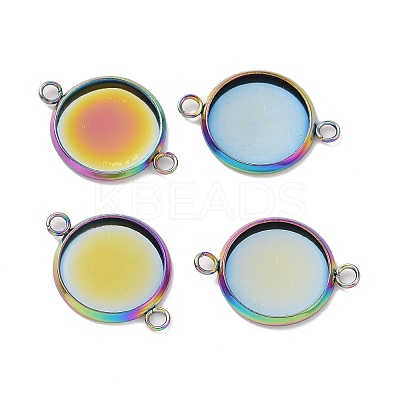 Ion Plating(IP) 304 Stainless Steel Cabochon Connector Settings STAS-G127-14-12mm-M-1