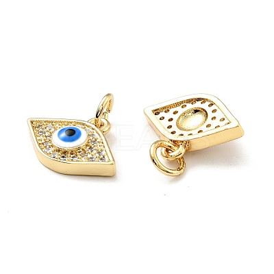 Eco-friendly Brass Micro Pave Clear Cubic Zirconia Pendants KK-D080-38G-1