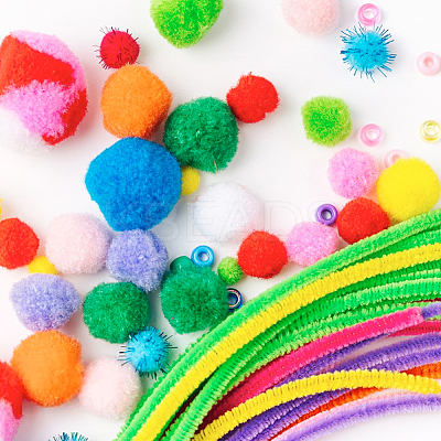 72Pcs 12 Colors Polypropylene Pompom Ball DIY-FH0010-22-1