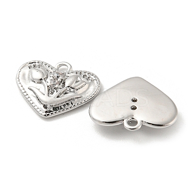 Brass Micro Pave Cubic Zirconia Charms KK-Q809-09P-1