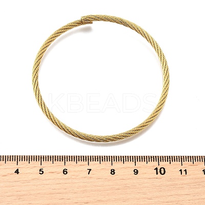 304 Stainless Steel Bangles for Women Men BJEW-Z131-01G-1