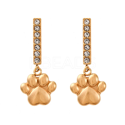 304 Stainless Steel Dangle Stud Earrings EJEW-C148-02G-1