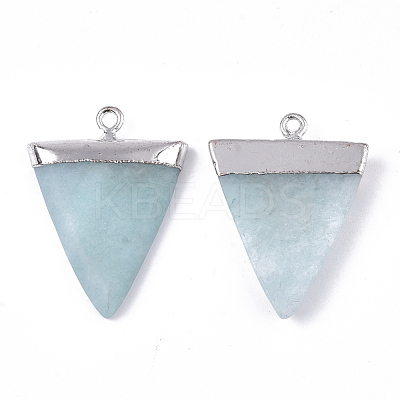 Electroplate Natural Amazonite Pendants G-S344-49G-1