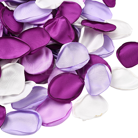 Polyester Artificial Rose Flower Petals AJEW-WH20067-107A-1