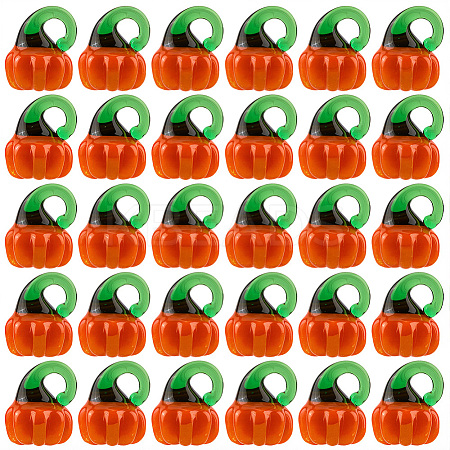 30Pcs Autumn Theme Handmade Lampwork Pendants LAMP-PA0001-23-1