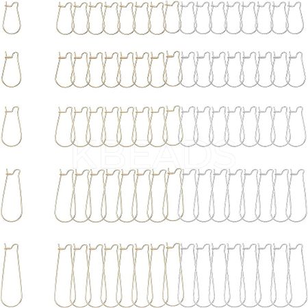 304 Stainless Steel Hoop Earring Findings STAS-UN0016-77-1