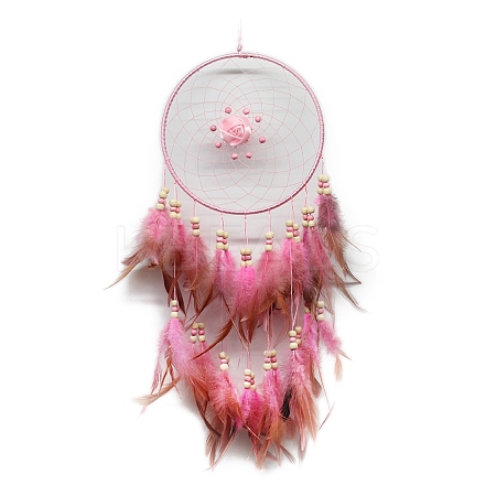 Woven Net/Web with Feather Hanging Ornaments PW-WG0DA7B-03-1
