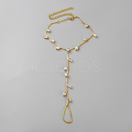 Alloy Curb Chains Anklets AJEW-WH0567-23G-1