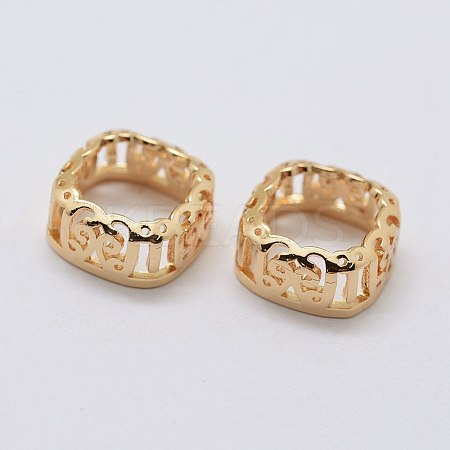 Brass Sew on Prong Settings LS-KK-E753-02LG-10x10-1