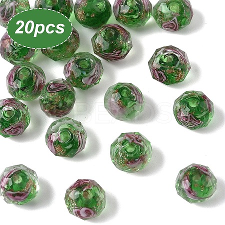 20Pcs Handmade Gold Sand Lampwork Beads LAMP-YW0001-79B-1