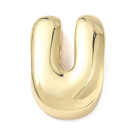 Brass Initial Beads KK-B167-27G-01U-1
