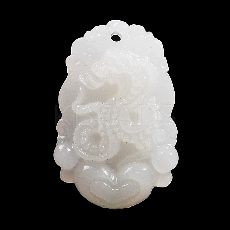 Natural White Jade Carved Pendants LS-G-S384-01F-1