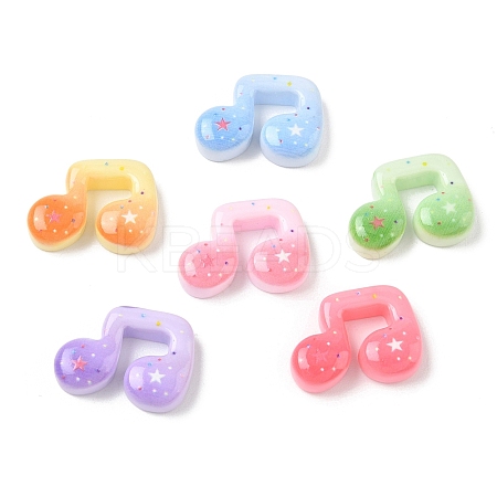 Printed Opaque Resin Cabochons RE-CBABBBE-02-1