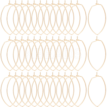 70Pcs Brass Hoop Earrings Findings KK-BBC0014-95-1