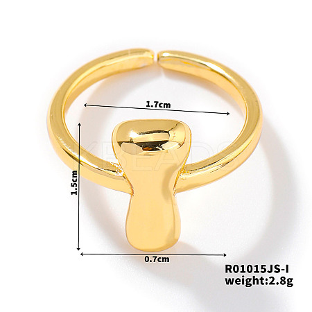 Fashionable Letter Brass Open Cuff for Women UR6840-9-1