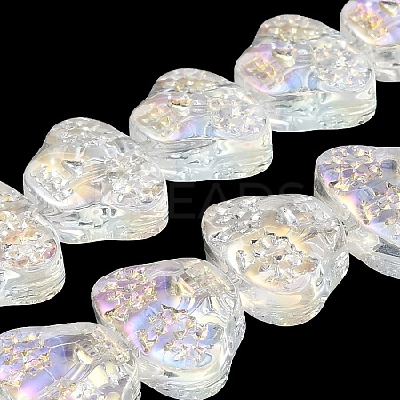Transparent Electroplate Glass Beads Strands EGLA-F158-AB02-A-1