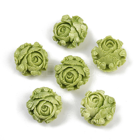 Synthetic Coral Dyed Carved Beads SHEL-D001-01B-1