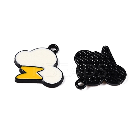 Spray Painted Alloy Enamel Pendants ENAM-T020-26-RS-1