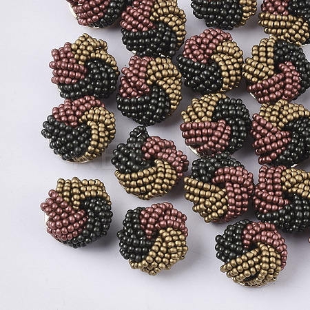Glass Seed Beads Cabochons FIND-S321-04A-1