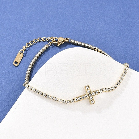 304 Stainless Steel Cup Chains Bracelets for Women BJEW-D364-01A-G-1