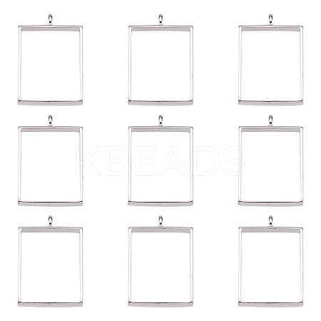 Alloy Open Back Bezel Big Pendants PALLOY-TA0021-02P-1
