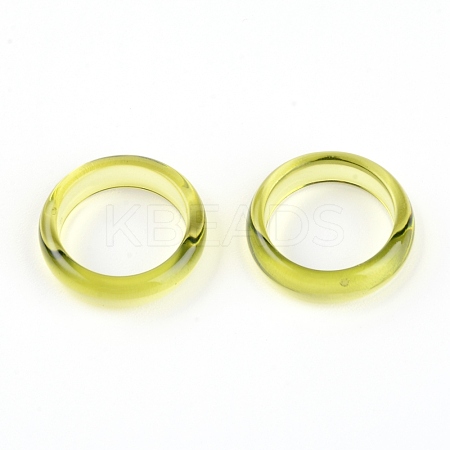 Resin Finger Rings RESI-WH0024-76H-1