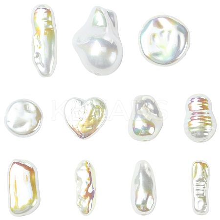 22Pcs 11 Styles ABS Plastic Imitation Baroque Pearl Beads FIND-CJ0005-37-1