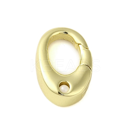 Brass Spring Gate Rings KK-B089-10G-1