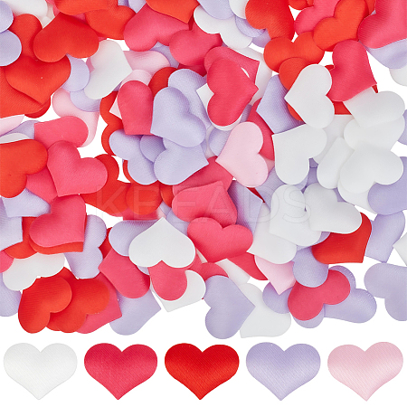 500Pcs 5 Colors Polyester Sponge Heart Shaped Confetti for Party Decoration DIY-CY0003-21A-1