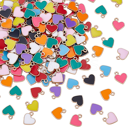 200Pcs Alloy Enamel Charms ENAM-WR0001-21-1