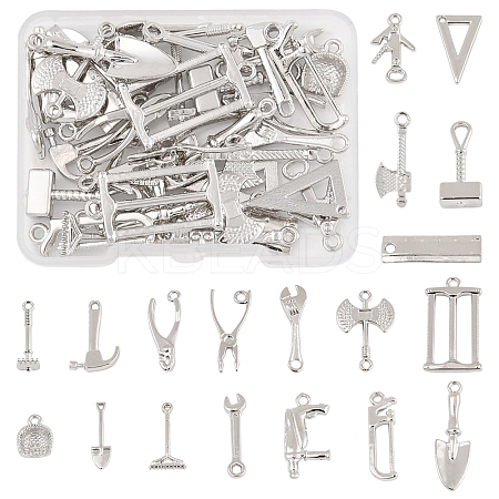 38Pcs 19 Styles Alloy Pendants FIND-FS0003-89-1