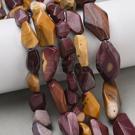 Natural Mookaite Beads Strands G-L650-N02-02-1