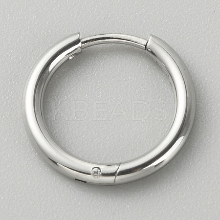 316L Surgical Stainless Steel Huggie Hoop Earrings for Girl Women EJEW-TAC0011-11B-P-1