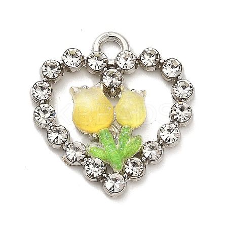 Platinum Alloy Glass Pendants FIND-Z068-05P-02-1