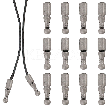 12Pcs Alloy Cord Ends FIND-CA0009-70B-1