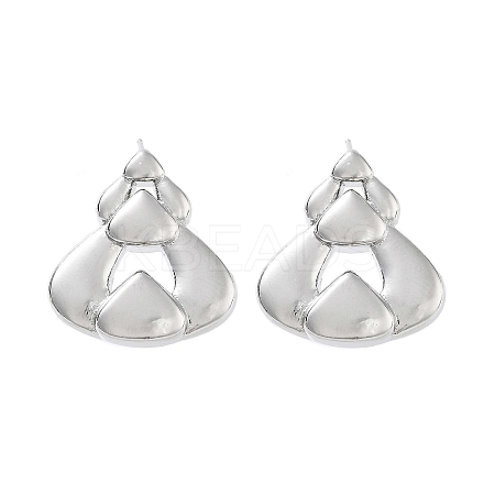 Hollow Teardrop Brass Stud Earrings EJEW-Q811-10P-1