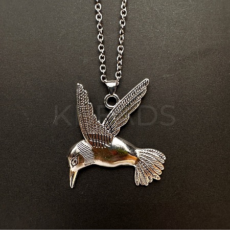 Vintage Alloy Flying Bird Pendant Necklaces for Men Women SG2884-1